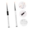 Outanaya 2pcs Multifunctional Nail Art Drawing Pens with Diamond Metal Handles for Diy Manicure Flexible and Durable Salon Quality Painting Tools for Beginners and Professionals view 3