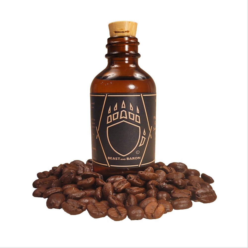 Beast and Baron - Baron's Premium Beard Oil - All Natural Beard Oil - Made in the USA - All Natural Ingredients - Coffee Beard Oil - All Natural Ingredients - Small Business (Coffee)