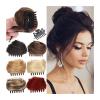 Messy Bun Hair Piece for Women, Space Buns Hair Pieces, Mini Claw Clip in Hair Bun Messy Cat Ears Hair Bun Extension Synthetic Donut Wig Accessory Updo Hairpieces for Women Girls ,Fake Hair Accessorie view 1