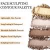 Erinde Face Highlighter Palette, Pearl Glossy Face Illuminator Palette, Natural Glow Finish, Shimmer Smooth Baked Highlighter Powder, Long-lasting Sparkling Highlighter Makeup, 03 Dawn Glow view 3