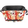 VTGHDEEQ Makeup Bag Small,Makeup Travel Bag,Floral Happy Tiger,Makeup Organizer Bag view 1