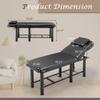 Jaxilyn Professional Massage Bed Stationary Adjustable Massage Table Spa Bed 73" x27.5 Physical Therapy Table with Memory Foam Salon Bed w/Removable Headrest Black view 2