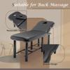 Jaxilyn Professional Massage Bed Stationary Adjustable Massage Table Spa Bed 73" x27.5 Physical Therapy Table with Memory Foam Salon Bed w/Removable Headrest Black view 4