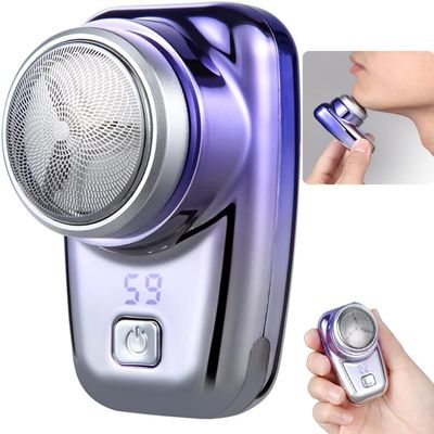 Generic Mini Shaver,Mini Shaver Portable Electric Shaver, 2024 New Upgrade with LCD Screen Mini Electric Razor Shavers for Men, One-Button Use, USB Mini Shaver Charging Suitable for Home, Car, Travel