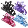 Gogogmee 4pcs Fashionable Plastic Hair Claw Clips Large for Women for Wedding Home Office Wine view 1