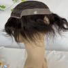 Voloria Men's Hairpiece European Human Hair Toupee 9x7inch Swiss Lace Skin PU Back Hair Replacement Wig #2 Dark Brown Color view 3