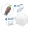 Outanaya Nail Art Drill Bit for Women Tungsten Manicure Bits for Nails for Teen Girls Suitable for Salon and Home Use view 3