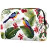 VTGHDEEQ Makeup Bag Small,Makeup Travel Bag,Bird Palm Summer Leaves,Makeup Organizer Bag view 1