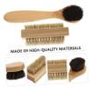 FRCOLOR 2pcs Wooden Pig Bristles Nail Art Brush Double-Sided Hand Cleaning Brush for Shower Scrubbing Dusters Lint Remover view 2