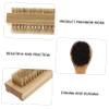 FRCOLOR 2pcs Wooden Pig Bristles Nail Art Brush Double-Sided Hand Cleaning Brush for Shower Scrubbing Dusters Lint Remover view 3