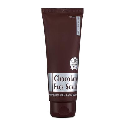Chocolate Face Scrub Comes with the Goodness of Cocoa Butter, Diminishes Dark Spots & Blemishes, Unclog Pores & Dead Skin,Paraben Free - 100gm