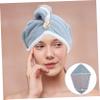 Amosfun 1pc Coral Fleece Hair Wrap Towel Super Absorbent Drying Cap for Quick Hair Drying Lightweight Shower Cap for Long for Home Use and Travel view 3