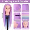Mannequin Head, TopDirect 29" Hair Mannequin with Cosmetology Hair Doll Head to Practice on Styling Hairdressing Training Braiding with Clamp Holder & Tools for Women Girls view 2