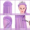 Mannequin Head, TopDirect 29" Hair Mannequin with Cosmetology Hair Doll Head to Practice on Styling Hairdressing Training Braiding with Clamp Holder & Tools for Women Girls view 3