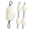 Healeved 5pcs Exfoliating Flower Bath Sponge Soft Mesh Loofah Balls for Gentle Skin Cleansing for Shower and Bath Convenient for Easy Storage Beige view 1