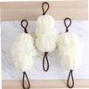 Healeved 5pcs Exfoliating Flower Bath Sponge Soft Mesh Loofah Balls for Gentle Skin Cleansing for Shower and Bath Convenient for Easy Storage Beige view 2