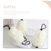 Healeved 5pcs Exfoliating Flower Bath Sponge Soft Mesh Loofah Balls for Gentle Skin Cleansing for Shower and Bath Convenient for Easy Storage Beige view 4