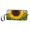 DRTGEDS Yellow Sunflower Cosmetic Bags For Women Small Makeup Bag For Purse Makeup Pouch Travel Makeup Bag With Zipper view 2