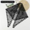 KABAKE Women's Flower Embroidery Head Scarf Large 31.5" Sheer Hair Bandana view 2