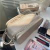 Shoyunt Luxorluxe Makeup Bag, Luxor Luxe Large Capacity Travel Cosmetic Bag, PU Leather Three Layers Makeup Travel Bag, Portable Multi-partition with Handle Makeup Bag (Black) view 4