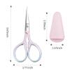 2 Pcs Eyebrow Scissors for Women, Professional Grooming Mini Scissors with Stainless Steel Straight Tip, 3.5 Inch Pink Small Scissors Beauty for Facial Hair, Eyebrows, Beard, Ear, Nose, Moustache view 3