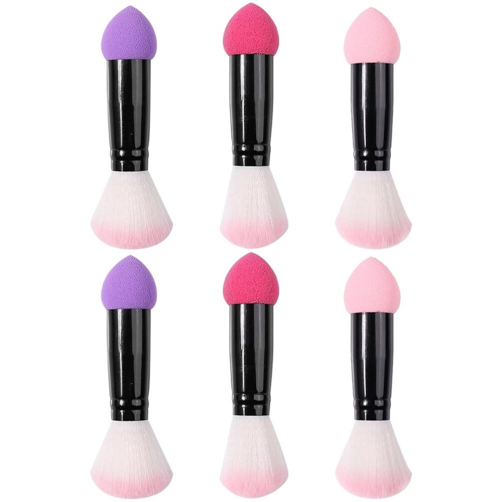 Baluue 6pcs Double Ended Makeup Brushes Versatile Blush Powder Applicator for Easy Application for and Makeup Professionals