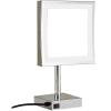 PLKXSEYUJ Led Makeup Mirror with Lights 8 Inch Brass 3X Magnification Countertop Vanity Mirrors Illuminated Cosmetic Mirror with Switch and Plug (Color : Chrome) view 1