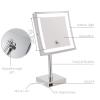PLKXSEYUJ Led Makeup Mirror with Lights 8 Inch Brass 3X Magnification Countertop Vanity Mirrors Illuminated Cosmetic Mirror with Switch and Plug (Color : Chrome) view 3