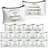 16 Pcs Christian Cosmetic Bags Bulk Christian Inspirational Gift for Women Religious Makeup Bags with Zipper Inspirational Bible Verse Pencil Pouch for Church Travel Motivational Religious Favors view 1