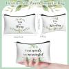 16 Pcs Christian Cosmetic Bags Bulk Christian Inspirational Gift for Women Religious Makeup Bags with Zipper Inspirational Bible Verse Pencil Pouch for Church Travel Motivational Religious Favors view 3