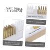 Healeved 3pcs Nail Drill Bit Cleaning Brush Copper Wire Brush for Nail Art Tools for Home and Salon Use Efficient Dust Removal and Polishing Accessory view 4