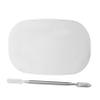 Healeved Stainless Steel Mixing Palette with Spatula for Makeup Nail Art and Foundation Blending Lightweight and Portable Cosmetic Tools for Professional Artists view 1