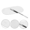 Healeved Stainless Steel Mixing Palette with Spatula for Makeup Nail Art and Foundation Blending Lightweight and Portable Cosmetic Tools for Professional Artists view 2