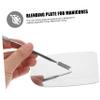 Healeved Stainless Steel Mixing Palette with Spatula for Makeup Nail Art and Foundation Blending Lightweight and Portable Cosmetic Tools for Professional Artists view 4