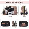 Ganghao Black and Halloween Ghost Printed Small Makeup Bag,Travel Cosmetic Bag Purse with Zipper,Water-resistant Makeup Organizer Bag for Women view 4