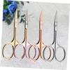 Outanaya 4pcs Colorful Stainless Steel Beard Scissors for Mustache Trimming Durable Shears for Men Grooming at Home Barber Shop Random Colors view 3