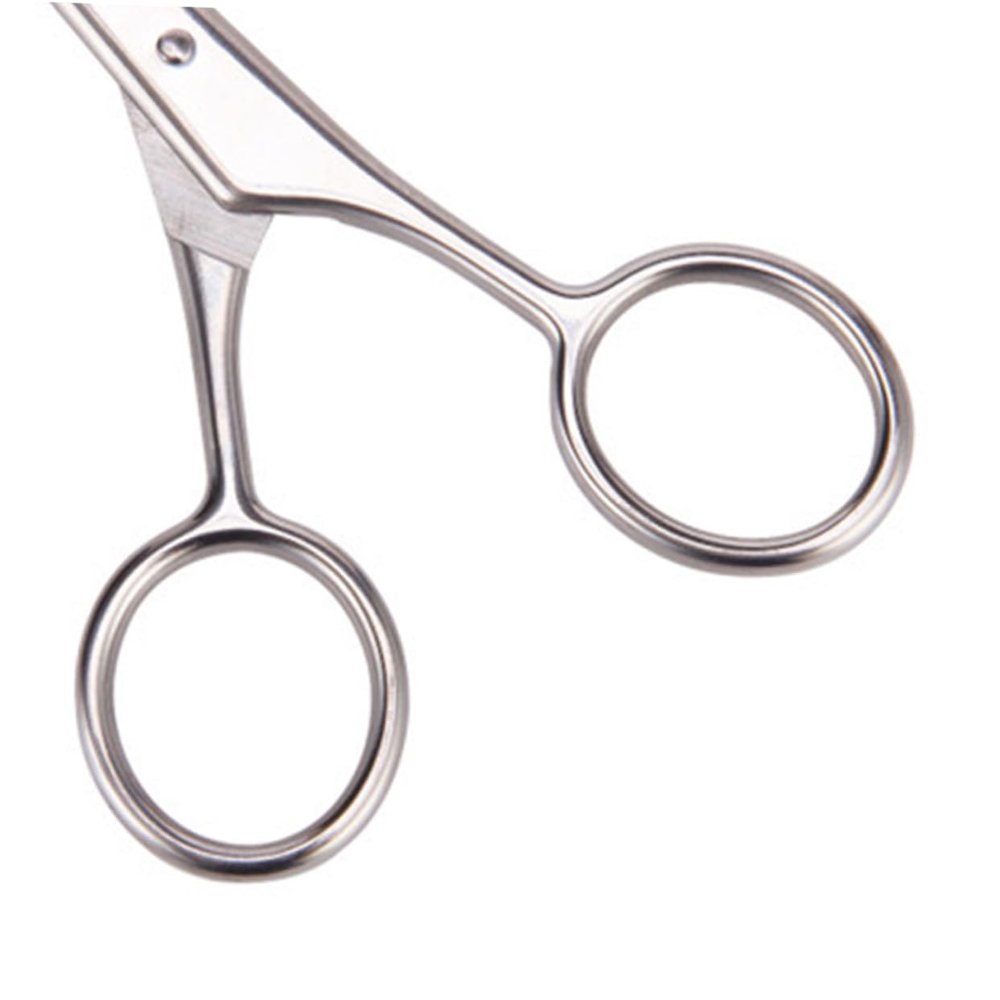 Outanaya 2pcs Stainless Steel Mustache Trimming Scissors for Beard Grooming Precision Shears for Men Durable Anti- for Barber Shops and Home Use