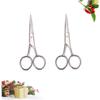 Outanaya 2pcs Stainless Steel Mustache Trimming Scissors for Beard Grooming Precision Shears for Men Durable Anti- for Barber Shops and Home Use view 3
