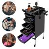 Salon Trolley Cart with 5 Drawers on Wheels, Hair Styling Cart Rolling Storage Organizer for Barber Shop Beauty Spa Hairdresser, Beauty, Tattoo view 2