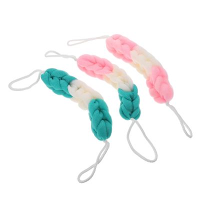 Healeved 3pcs Gradient Color Exfoliating Bath Sponge Gentle Mesh Pouf for Shower Scrubbing Lightweight Comfortable for Removing Dead Skin