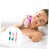 Healeved 3pcs Gradient Color Exfoliating Bath Sponge Gentle Mesh Pouf for Shower Scrubbing Lightweight Comfortable for Removing Dead Skin view 3
