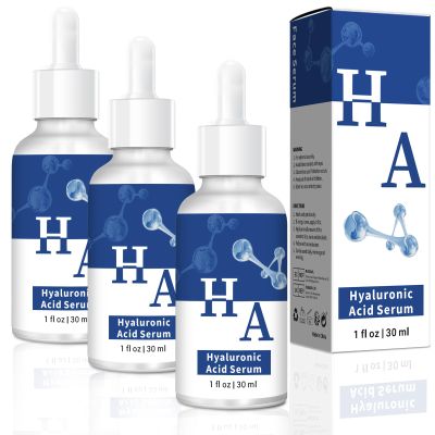 ABOTE 2.3% Hyaluronic Acid Facial Serum Moisturizing for Face Plump Skin Moisturizing Moisturize Smoothes Wrinkles (3 Pack 1FL.OZ|30ml Each)