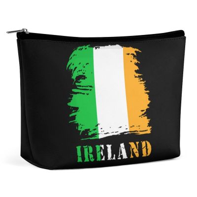 Vintage Ireland Irish Flag Cosmetic Bag Travel Portable Makeup Bag Large Capacity Toiletry Bag Women Storage Bags-3