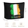 Vintage Ireland Irish Flag Cosmetic Bag Travel Portable Makeup Bag Large Capacity Toiletry Bag Women Storage Bags-3 view 3