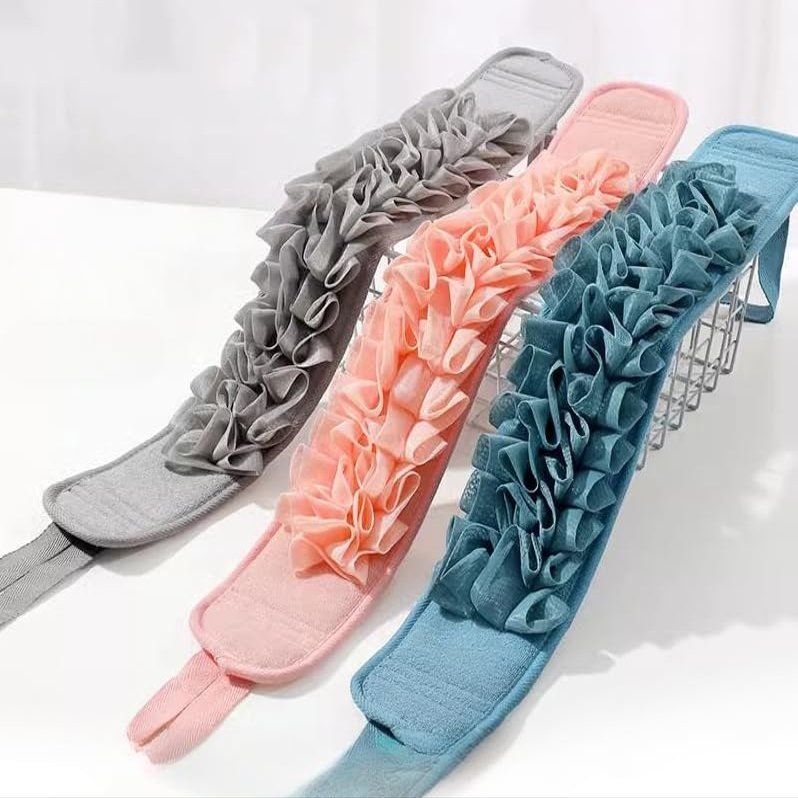 3PCS Exfoliating Back Scrubber, Body Scrubber Exfoliator, Loofah Sponge,Bath Tool for Use in Shower, Back Washer to Deep Clean Your Skin for Men & Women