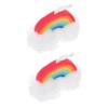 Healeved 2pcs Rainbow Shower Balls Soft Bath Mesh Balls Exfoliating Shower Body Scrubbers for Family Bathing view 1