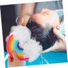 Healeved 2pcs Rainbow Shower Balls Soft Bath Mesh Balls Exfoliating Shower Body Scrubbers for Family Bathing view 2