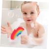 Healeved 2pcs Rainbow Shower Balls Soft Bath Mesh Balls Exfoliating Shower Body Scrubbers for Family Bathing view 4