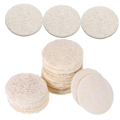 Didiseaon 36pcs Exfoliating Loofah Pads for Makeup Removal and Skin Scrubbing Gentle Facial Cleansing Discs Soft Backing for Body Massage and Circulation