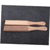 Two Sided Sharpening Stone Leather Strop with Handle Beech Beige view 3